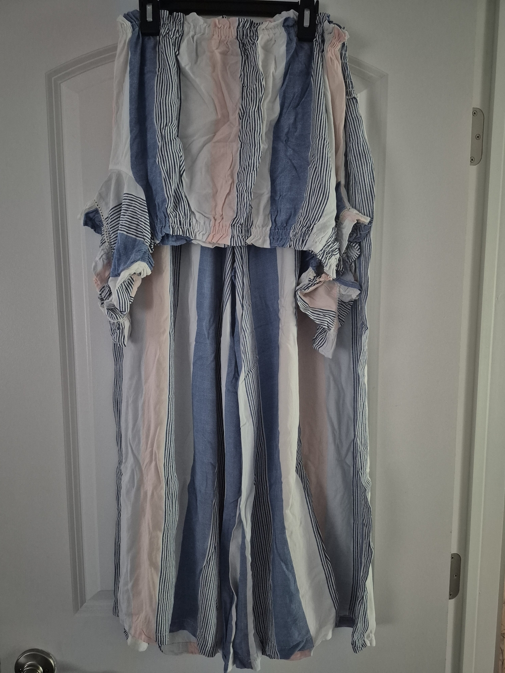 Ocean Drive Blue, Pink & White Striped Summer Set Size M